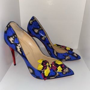 Christian Louboutin Madame Menodo Blue Heels